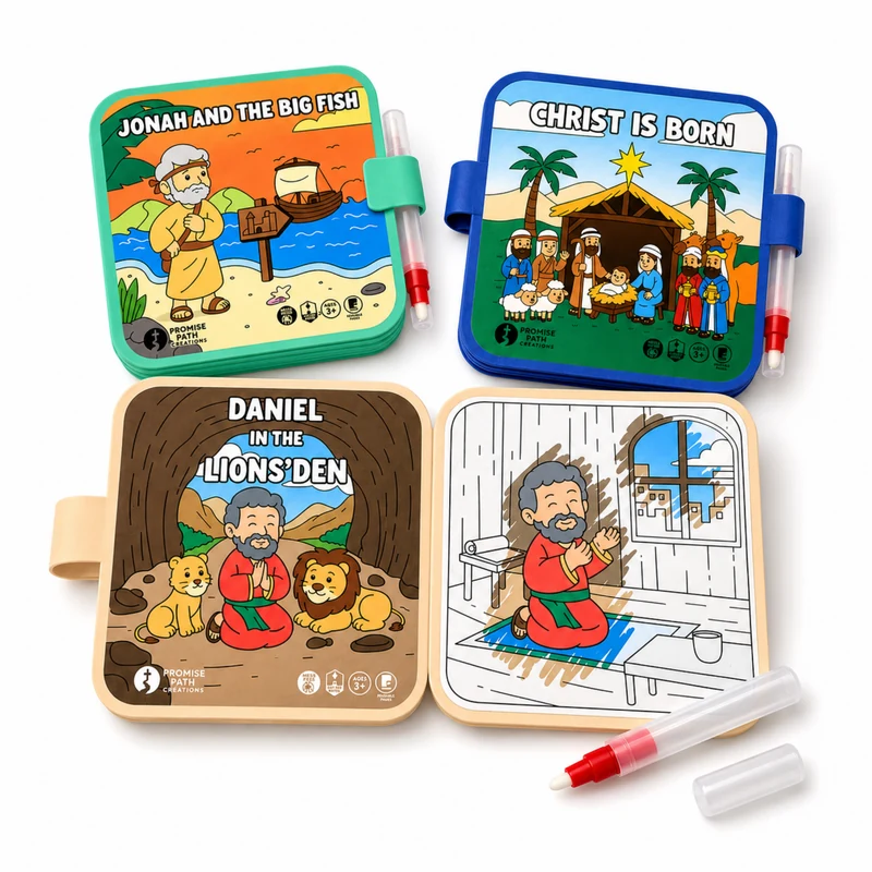 The Bible Story 3-Book Set with three water pens